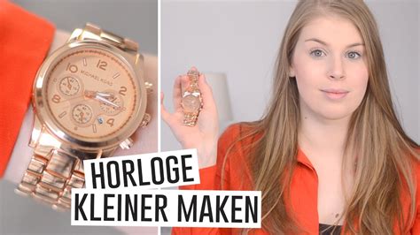 horloge kleiner maken